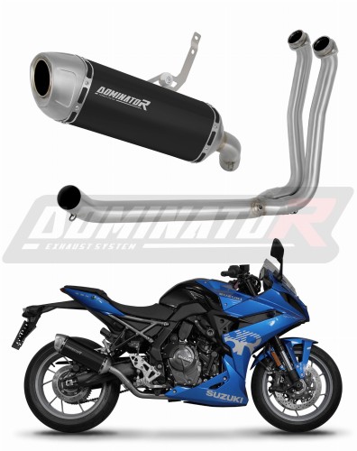 kompletní výfukový systém s tlumičem DOMINATOR Full System S6 černý pasuje na motocykl Suzuki GSX 8S / 8R 2022   2024