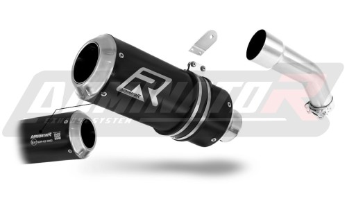 exhaust muffler DOMINATOR homologated road legal GP BLACK fits the motorcycle Kawasaki ZX10R 2008   2010 3