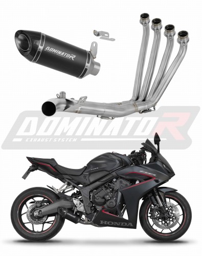 kompletní výfukový systém s tlumičem DOMINATOR Full System HP8 černý pasuje na motocykl Honda CBR 650 R / E Clutch 2024   2025 6