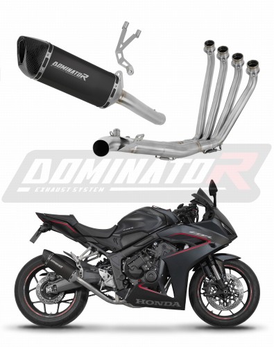 kompletní výfukový systém s tlumičem DOMINATOR Full System HP6 černý pasuje na motocykl Honda CBR 650 R / E Clutch 2024   2025 6