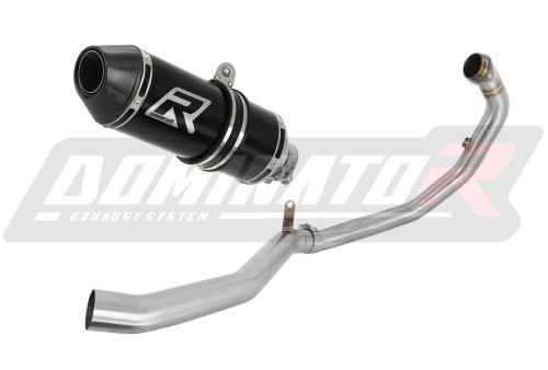 complete exhaust system with muffler DOMINATOR Full System HP3 BLACK fits the motorcycle Husqvarna Svartpilen 401 2020   2023