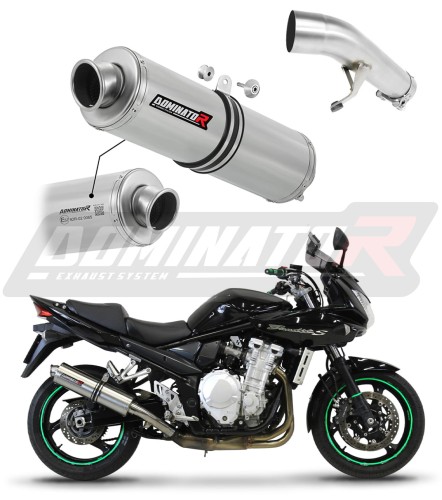 exhaust muffler DOMINATOR homologated road legal ROUND fits to GSF 1250 BANDIT 2007  2016 6