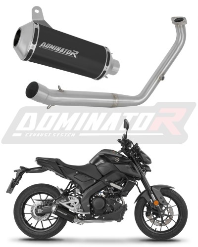 kompletní výfukový systém s tlumičem DOMINATOR Full System OV G2 černý pasuje na motocykl Yamaha MT 125 2021   2024