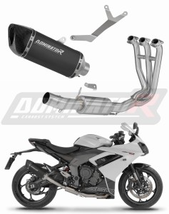 Triumph Daytona 660 2024 - 2026 výfuk tlumič HP6 BLACK + dB killer