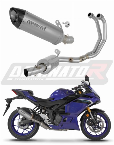 kompletní výfukový systém s tlumičem DOMINATOR Full System titanový HP8 pasuje na motocykl Yamaha YZF R3 2025   2026