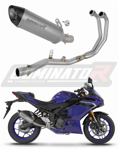 kompletní výfukový systém s tlumičem DOMINATOR Full System titanový HP8 pasuje na motocykl Yamaha YZF R3 2025   2026