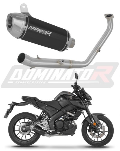 kompletní výfukový systém s tlumičem DOMINATOR Full System S3 černý pasuje na motocykl Yamaha MT 125 2024   2026