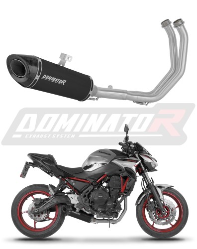 kompletní výfukový systém s tlumičem DOMINATOR Full System HP8 černý pasuje na motocykl Kawasaki Z650 2023   2026