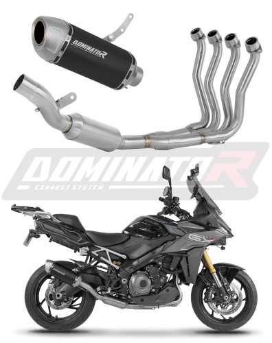 kompletní výfukový systém s tlumičem DOMINATOR Full System S6 černý EX pasuje na motocykl Suzuki GSX S 1000 GX 2024