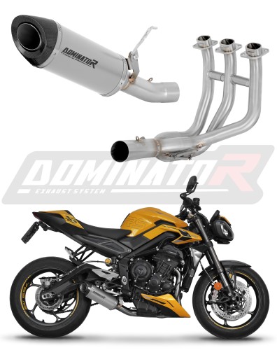 complete exhaust system with muffler DOMINATOR Full System titanium HP8 fits to Triumph STREET TRIPLE 765 S / R / RS 2023  2024 4