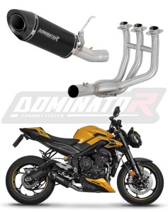 Triumph STREET TRIPLE 765 S / R / RS 2023 - 2024 Full system Výfukové svody Výfuk Tlumič HP8 BLACK + dB killer