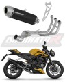 kompletní výfukový systém s tlumičem DOMINATOR Full System S6 černý pasuje na motocykl Triumph STREET TRIPLE 765 S / R / RS 2023   2024 5