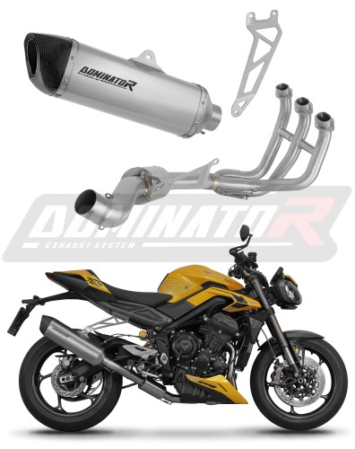 kompletní výfukový systém s tlumičem DOMINATOR Full System titanový HP6 pasuje na motocykl Triumph STREET TRIPLE 765 S / R / RS 2023   2024 5
