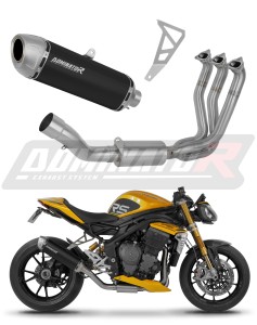 Triumph Speed Triple 1200 RS / RR 2021 - 2024 Kompletní systém Svod Výfuk tlumič S6 BLACK + dB killer