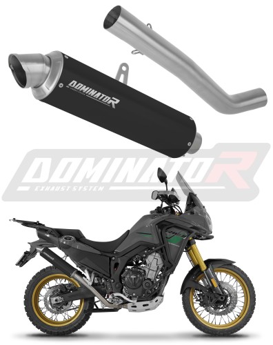 výfuk tlumič výfuku DOMINATOR GPF černý pasuje na motocykl Rieju Aventura 500 2023   2026