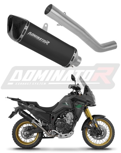 výfuk tlumič výfuku DOMINATOR HP6 černý pasuje na motocykl Rieju Aventura 500 2023   2026