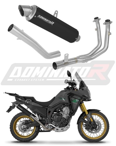 kompletní výfukový systém s tlumičem DOMINATOR Full System GPF černý pasuje na motocykl Rieju Aventura 500 2023   2026