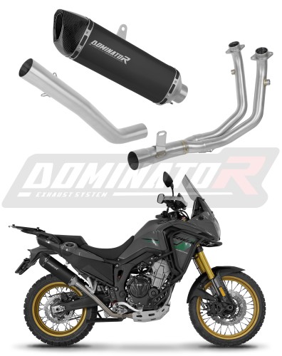 kompletní výfukový systém s tlumičem DOMINATOR Full System HP6 černý pasuje na motocykl Rieju Aventura 500 2023   2026