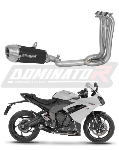 kompletní výfukový systém s tlumičem DOMINATOR Full System S3 černý pasuje na motocykl Triumph Daytona 660 2024   2026